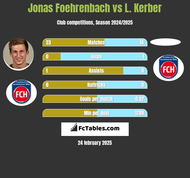 Jonas Foehrenbach vs L. Kerber h2h player stats