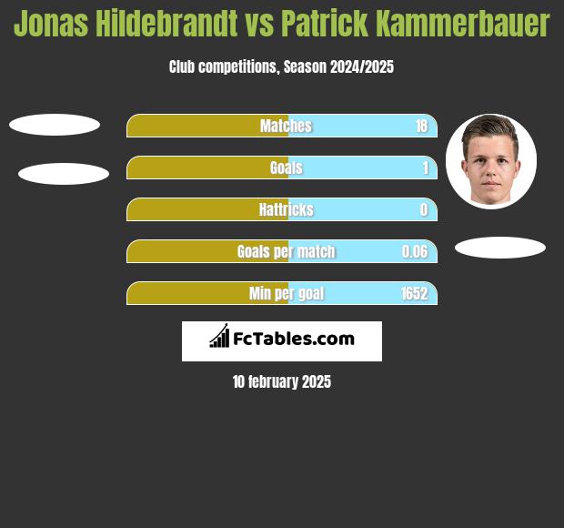 Jonas Hildebrandt vs Patrick Kammerbauer h2h player stats