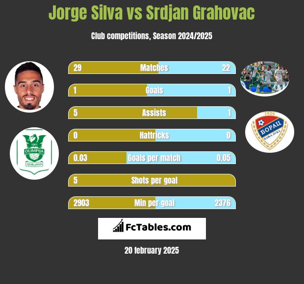 Jorge Silva vs Srdjan Grahovac h2h player stats