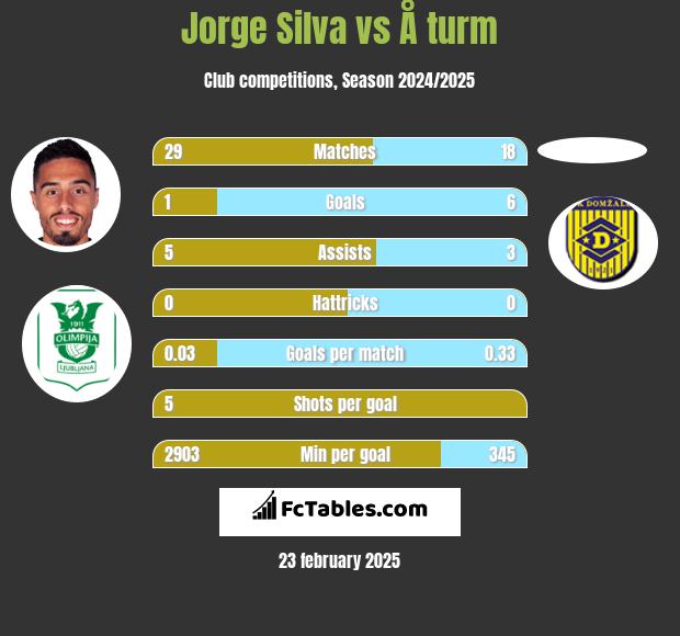 Jorge Silva vs Å turm h2h player stats