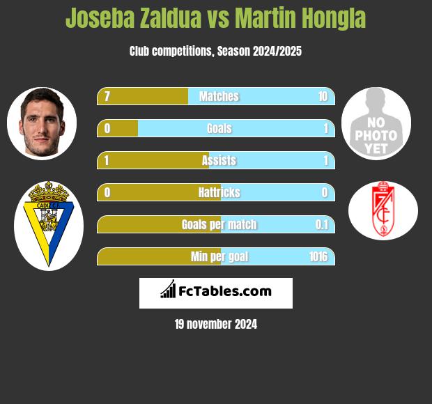 Joseba Zaldua vs Martin Hongla h2h player stats