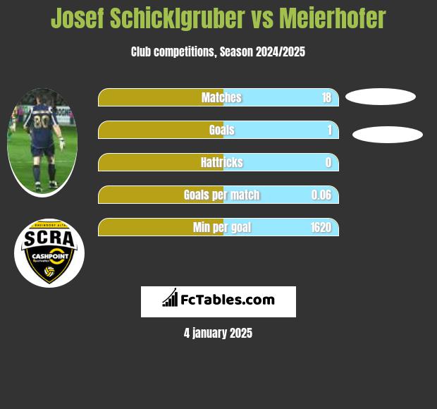 Josef Schicklgruber vs Meierhofer h2h player stats