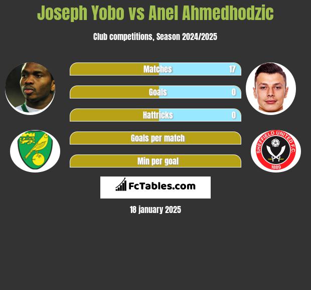 Joseph Yobo vs Anel Ahmedhodzic h2h player stats