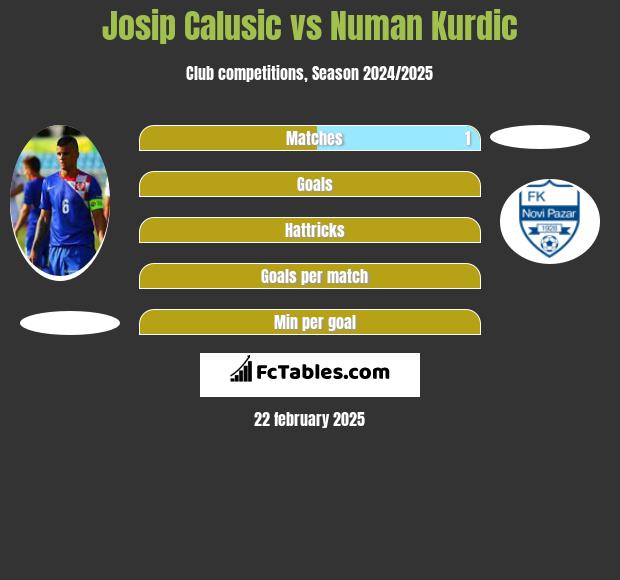 Josip Calusić vs Numan Kurdic h2h player stats