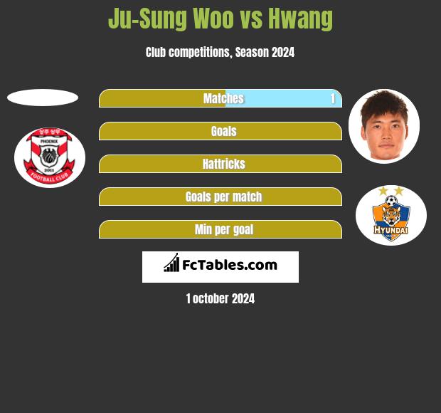 Ju-Sung Woo vs Hwang h2h player stats