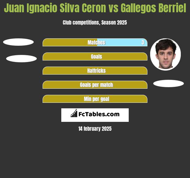 Juan Ignacio Silva Ceron vs Gallegos Berriel h2h player stats