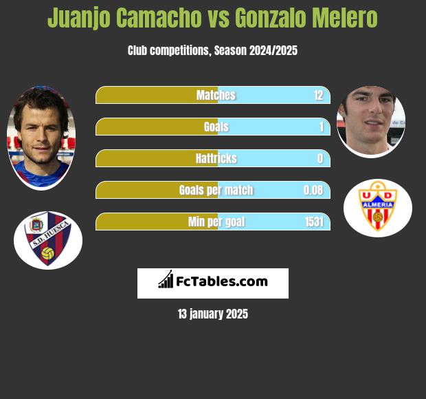 Juanjo Camacho vs Gonzalo Melero h2h player stats