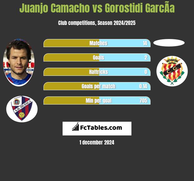 Juanjo Camacho vs Gorostidi GarcÃ­a h2h player stats