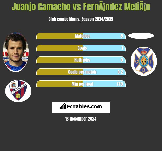 Juanjo Camacho vs FernÃ¡ndez MeliÃ¡n h2h player stats