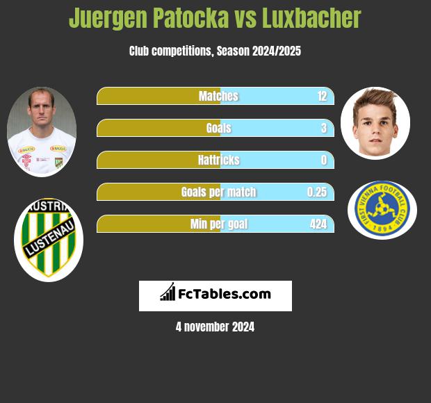 Juergen Patocka vs Luxbacher h2h player stats