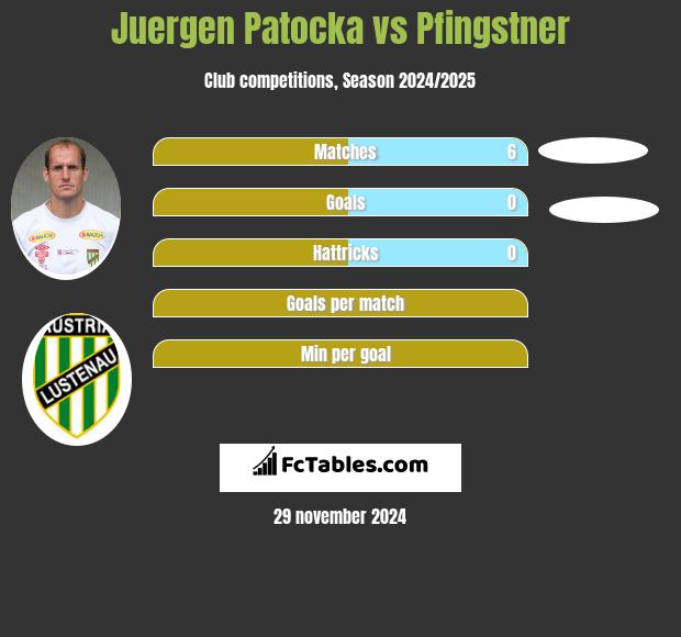 Juergen Patocka vs Pfingstner h2h player stats