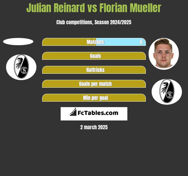 Julian Reinard vs Florian Mueller h2h player stats