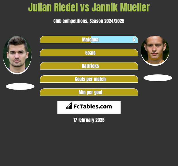 Julian Riedel vs Jannik Mueller h2h player stats