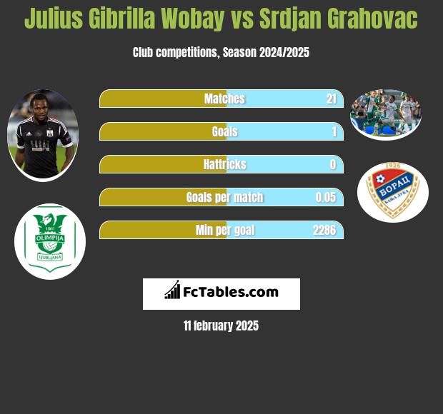 Julius Gibrilla Wobay vs Srdjan Grahovac h2h player stats