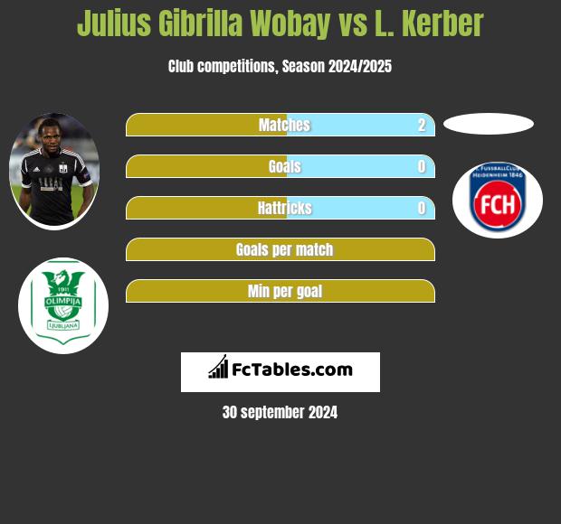 Julius Gibrilla Wobay vs L. Kerber h2h player stats