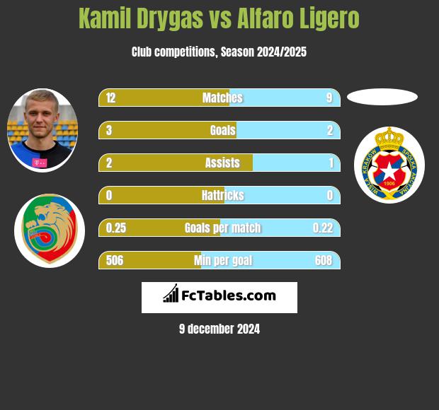 Kamil Drygas vs Alfaro Ligero h2h player stats