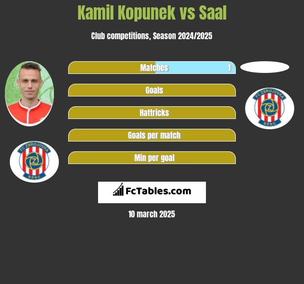 Kamil Kopunek vs Saal h2h player stats