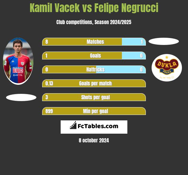 Kamil Vacek vs Felipe Negrucci h2h player stats