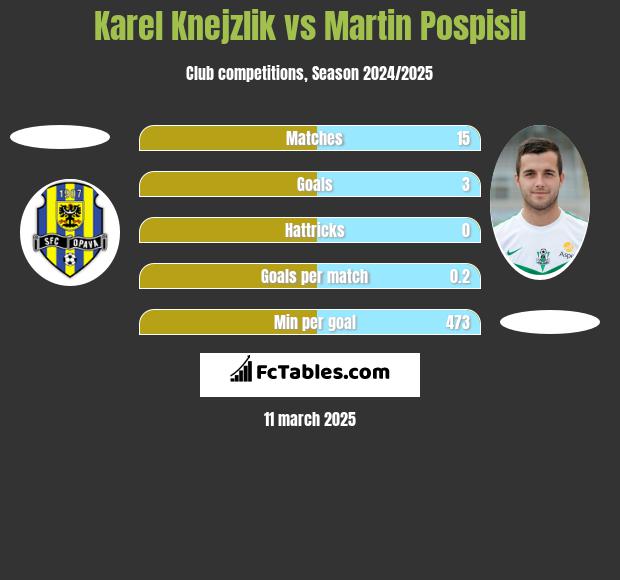 Karel Knejzlik vs Martin Pospisil h2h player stats