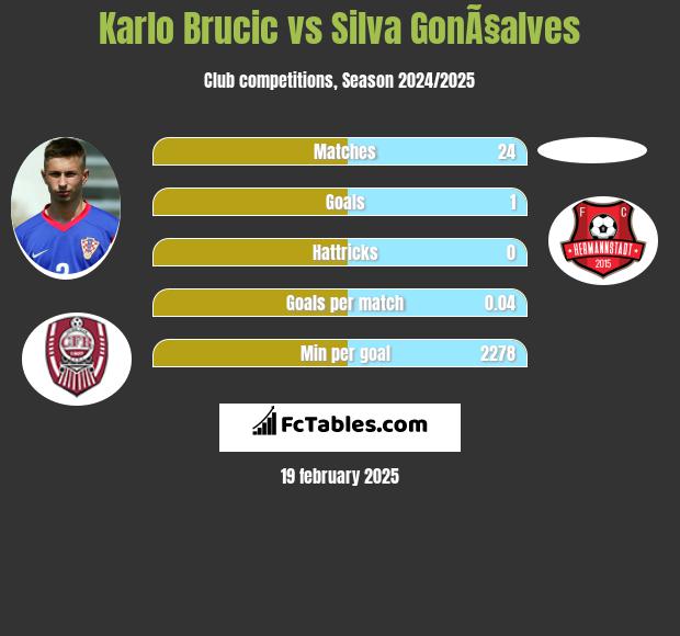 Karlo Brucic vs Silva GonÃ§alves h2h player stats