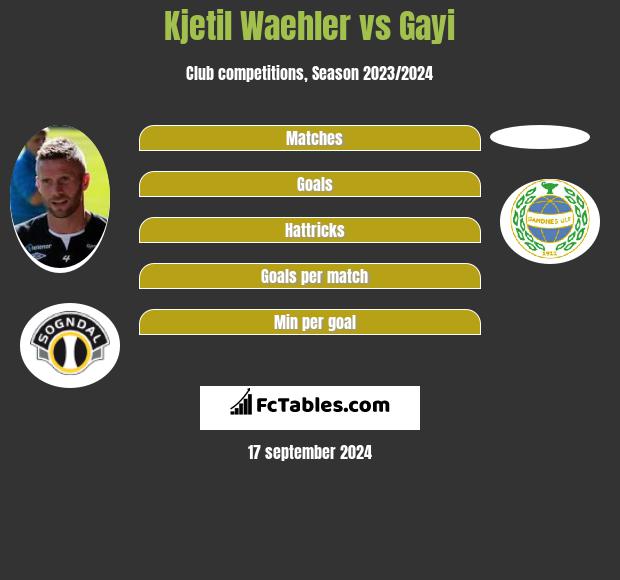 Kjetil Waehler vs Gayi h2h player stats