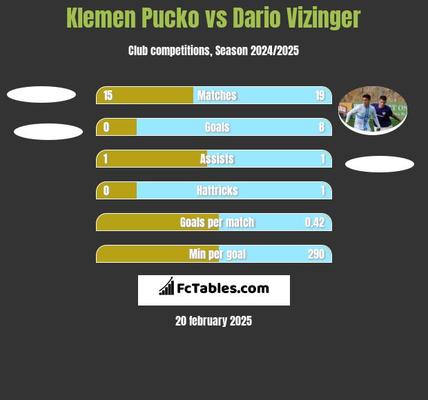 Klemen Pucko vs Dario Vizinger h2h player stats