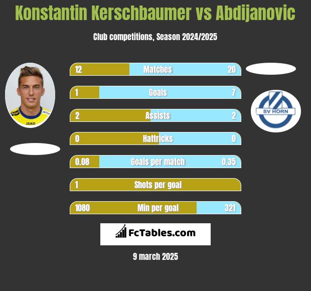 Konstantin Kerschbaumer vs Abdijanovic h2h player stats