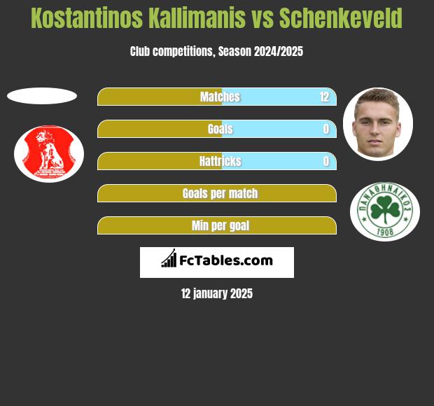 Kostantinos Kallimanis vs Schenkeveld h2h player stats