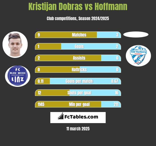 Kristijan Dobras vs Hoffmann h2h player stats