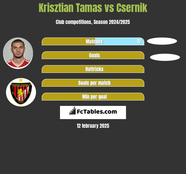 Krisztian Tamas vs Csernik h2h player stats