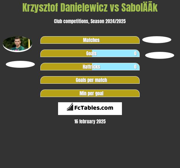 Krzysztof Danielewicz vs SabolÄÃ­k h2h player stats