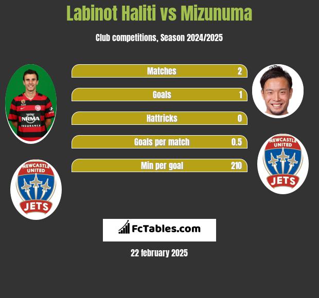 Labinot Haliti vs Mizunuma h2h player stats