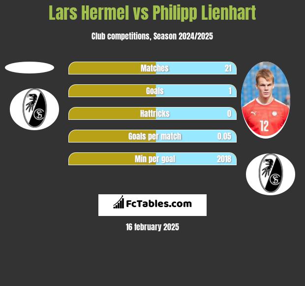 Lars Hermel vs Philipp Lienhart h2h player stats