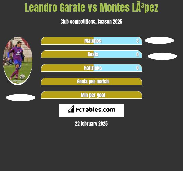 Leandro Garate vs Montes LÃ³pez h2h player stats