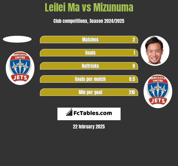 Leilei Ma vs Mizunuma h2h player stats