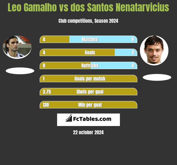 Leo Gamalho vs dos Santos Nenatarvicius h2h player stats