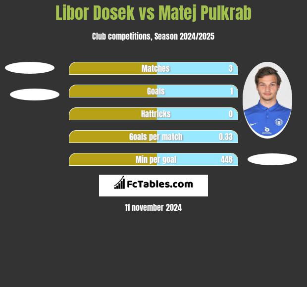 Libor Dosek vs Matej Pulkrab h2h player stats