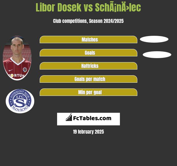 Libor Dosek vs SchÃ¡nÄ›lec h2h player stats