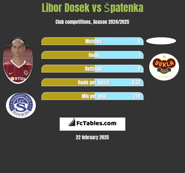 Libor Dosek vs Špatenka h2h player stats