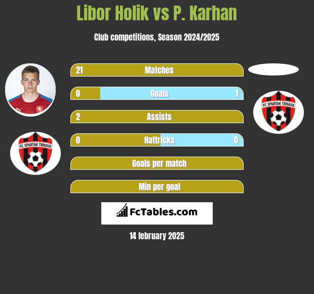 Libor Holik vs P. Karhan h2h player stats