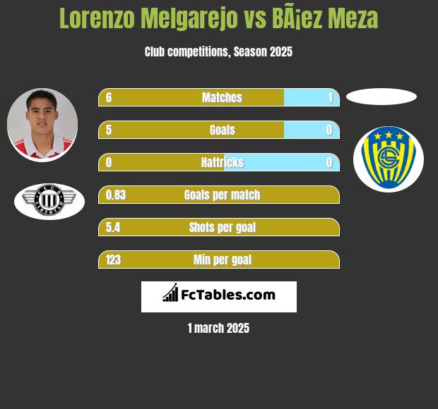 Lorenzo Melgarejo vs BÃ¡ez Meza h2h player stats