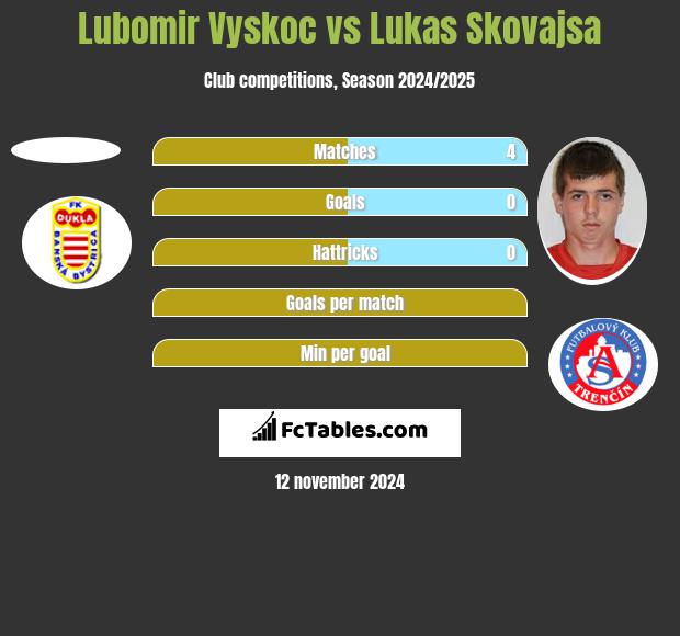 Lubomir Vyskoc vs Lukas Skovajsa h2h player stats