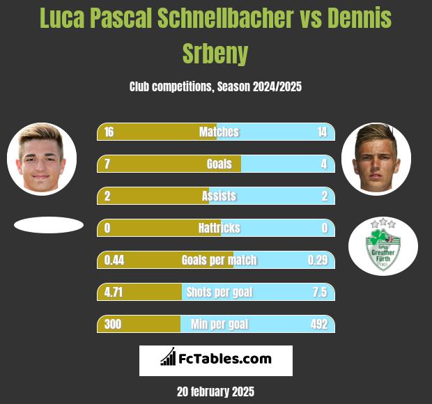 Luca Pascal Schnellbacher vs Dennis Srbeny h2h player stats