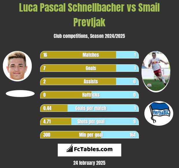 Luca Pascal Schnellbacher vs Smail Prevljak h2h player stats