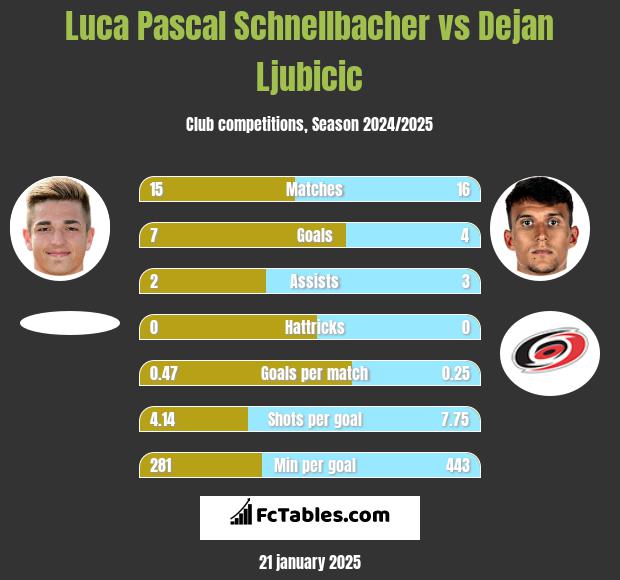 Luca Pascal Schnellbacher vs Dejan Ljubicic h2h player stats