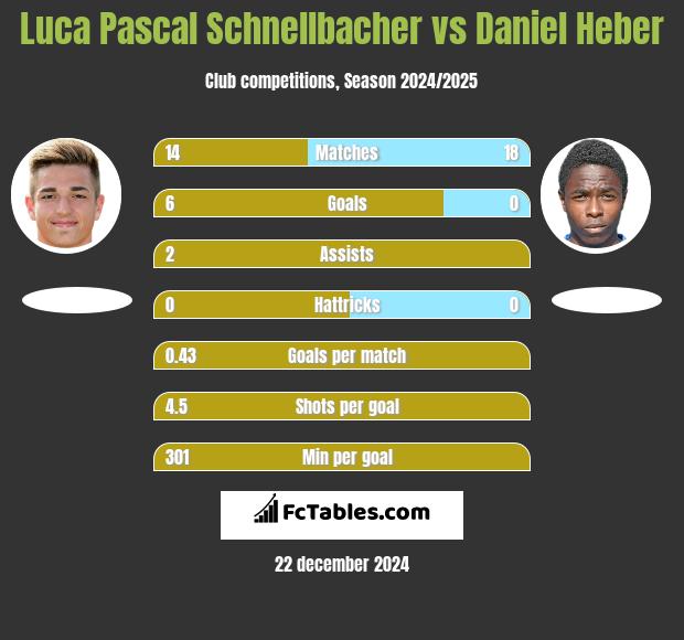 Luca Pascal Schnellbacher vs Daniel Heber h2h player stats