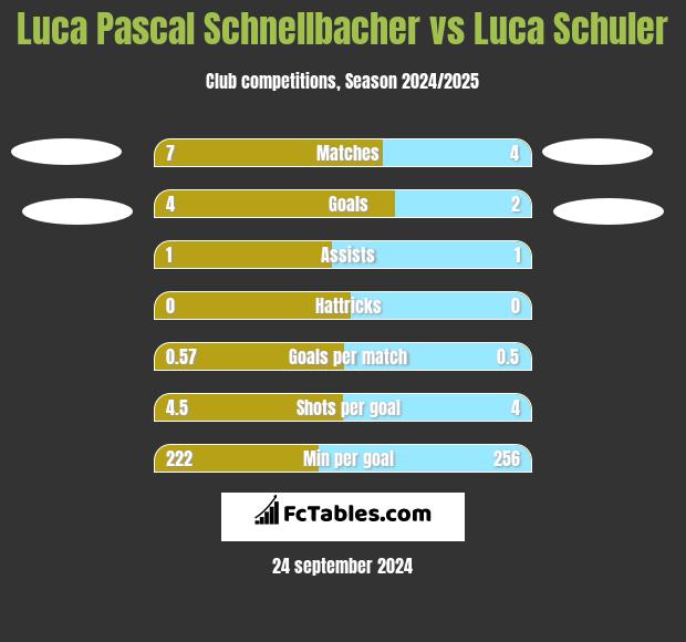 Luca Pascal Schnellbacher vs Luca Schuler h2h player stats