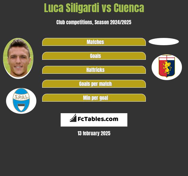 Luca Siligardi vs Cuenca h2h player stats