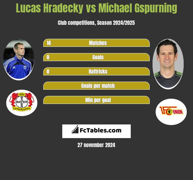 Lucas Hradecky vs Michael Gspurning h2h player stats