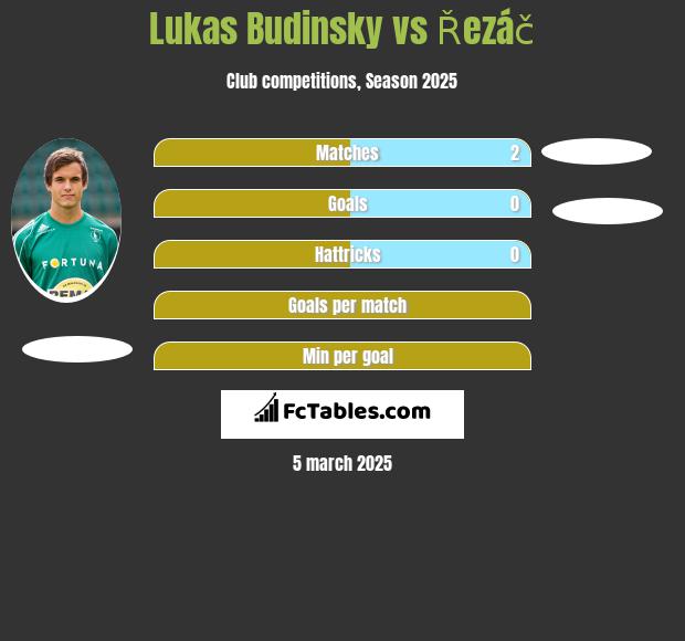 Lukas Budinsky vs Řezáč h2h player stats